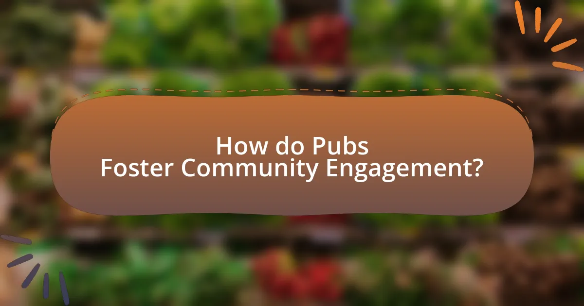 How do Pubs Foster Community Engagement?