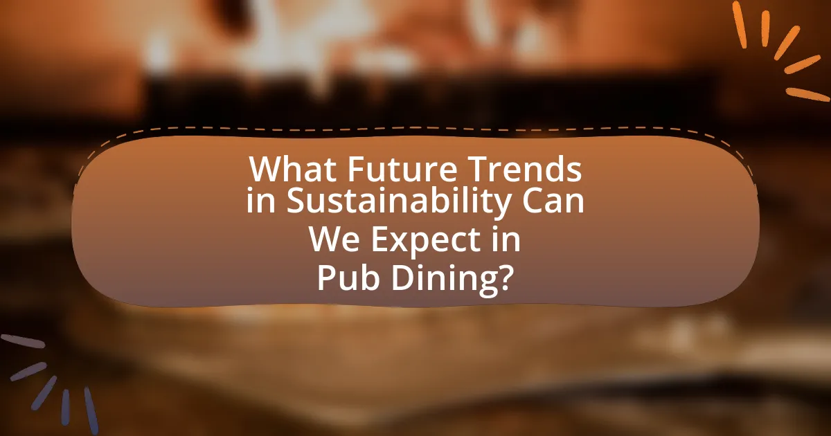 What Future Trends in Sustainability Can We Expect in Pub Dining?