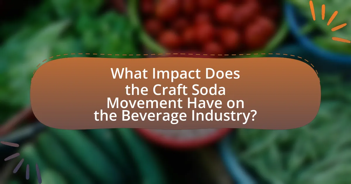 What Impact Does the Craft Soda Movement Have on the Beverage Industry?