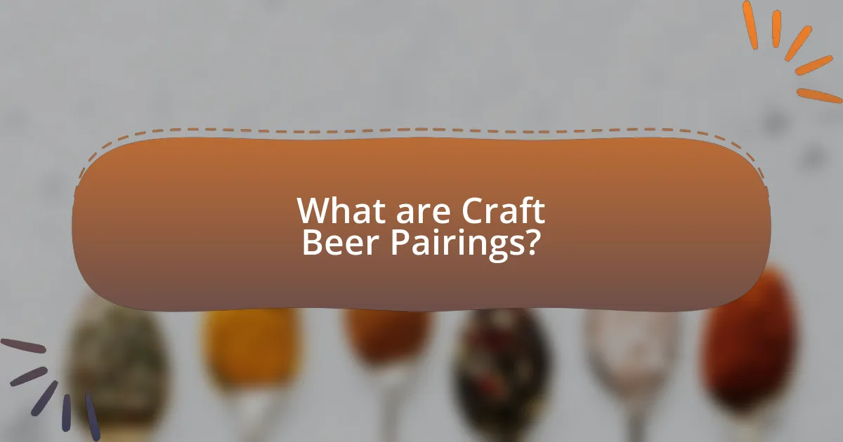 What are Craft Beer Pairings?