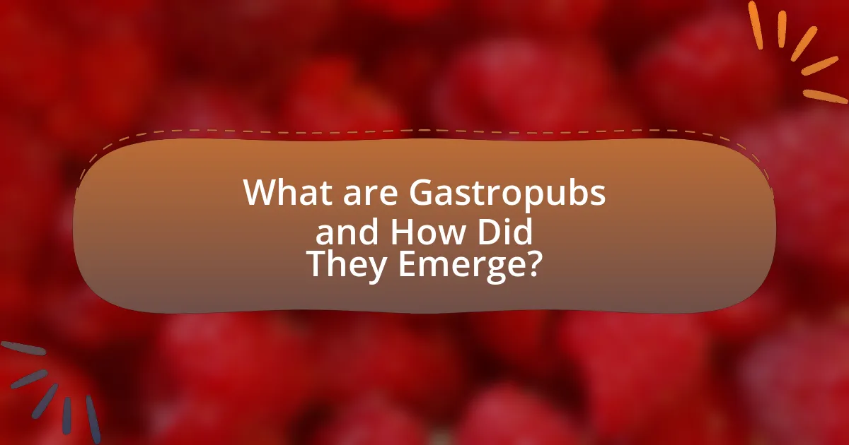 What are Gastropubs and How Did They Emerge?