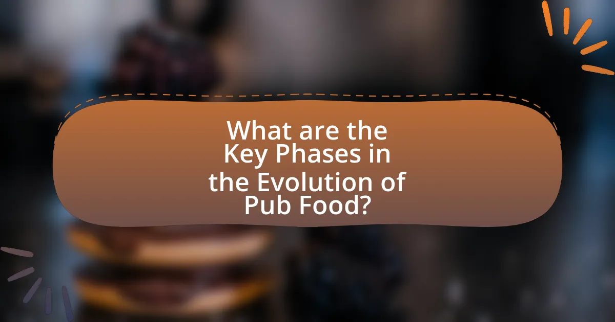 What are the Key Phases in the Evolution of Pub Food?