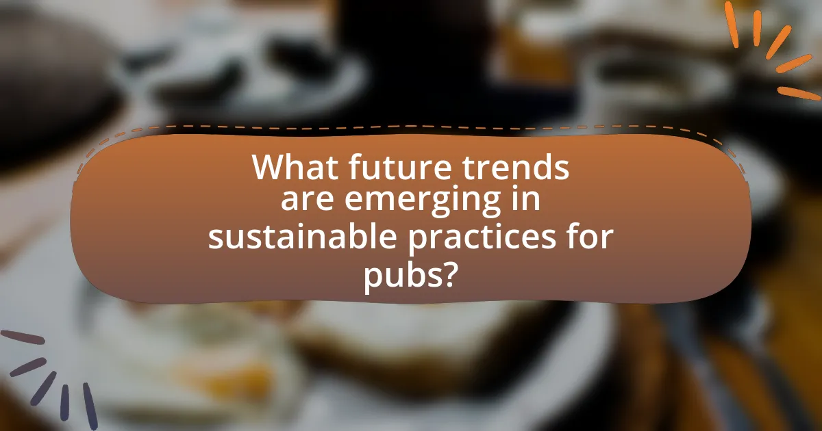 What future trends are emerging in sustainable practices for pubs?