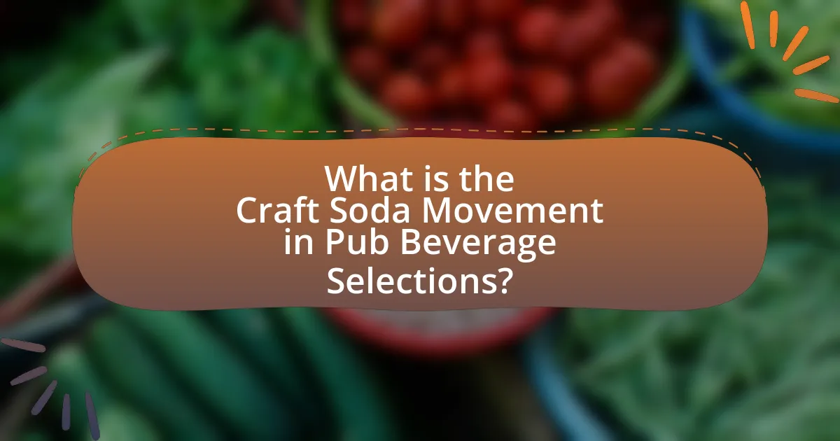 What is the Craft Soda Movement in Pub Beverage Selections?