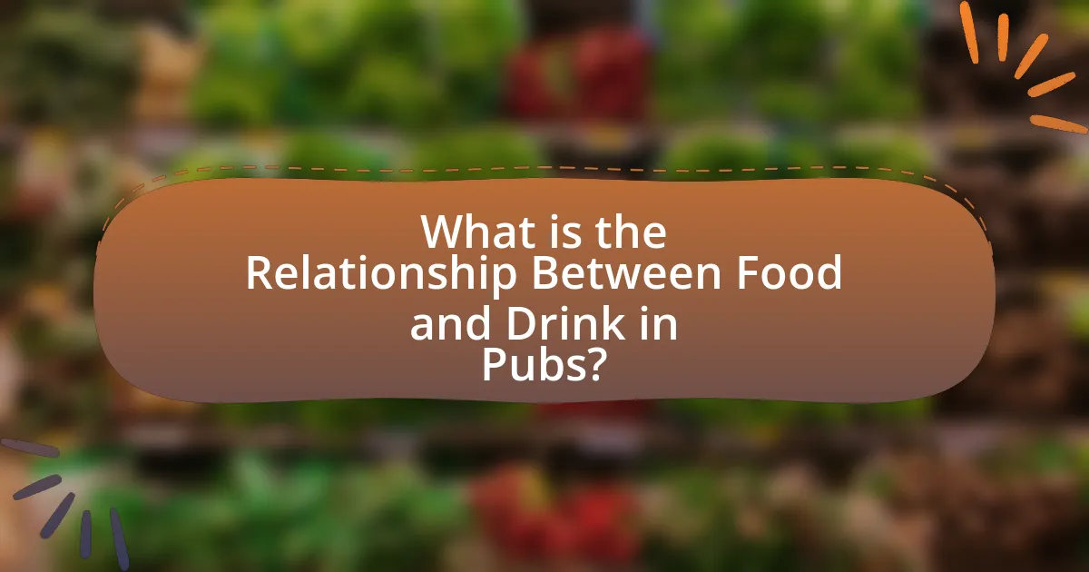 What is the Relationship Between Food and Drink in Pubs?
